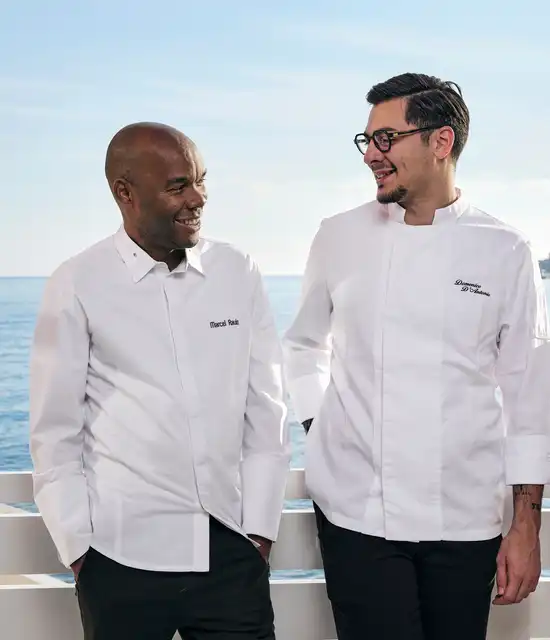 Portrait Chef Marcel Ravin et le Chef Domenico D'Antonio - Restaurant Elsa