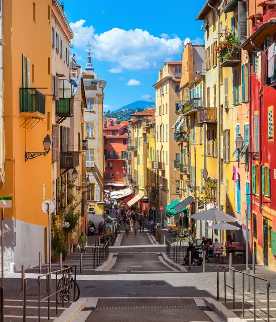 Street in the old town in Nice