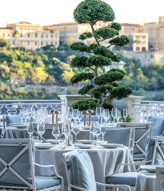 Pavyllon restaurant at Hôtel HErmitage Monte-Carlo in Monaco
