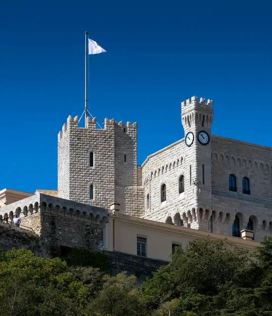 Le Palais Princier de Monaco dans le quartier de Monaco-Ville 