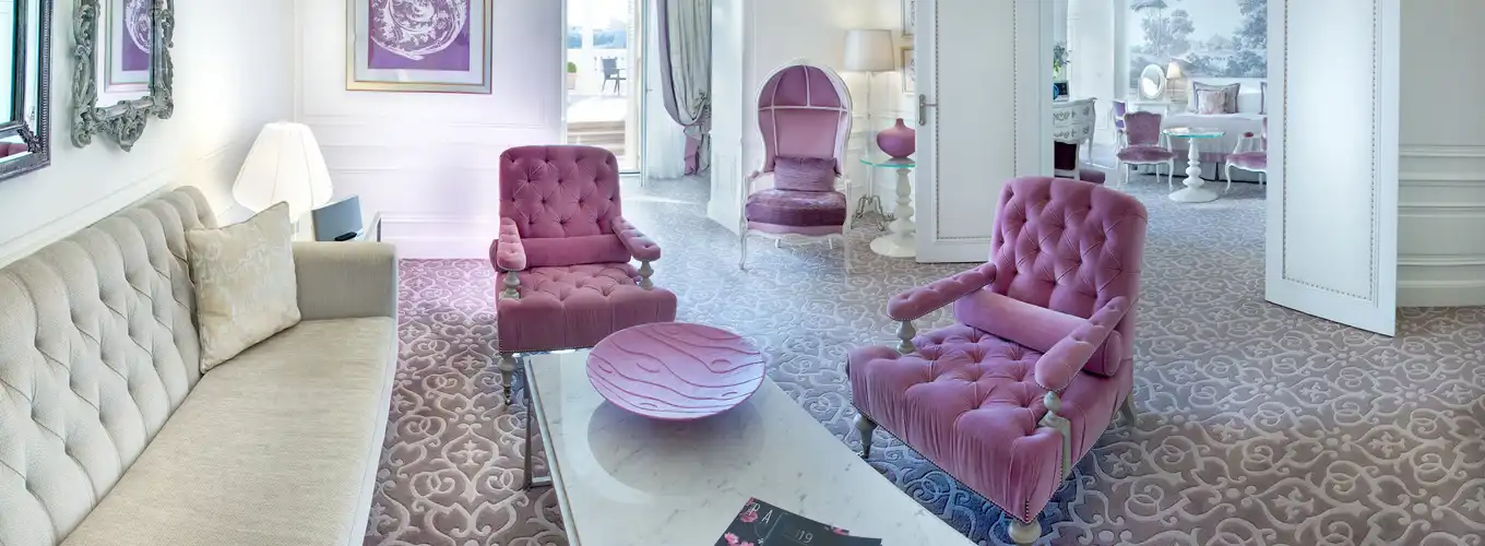 Hôtel Hermitage - Diamond Suite - vue mer avec jacuzzi - Salon