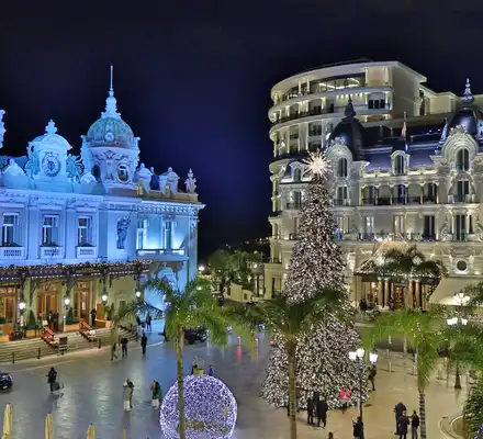 Place du Casino Monaco Décorations Fêtes de fin d'année