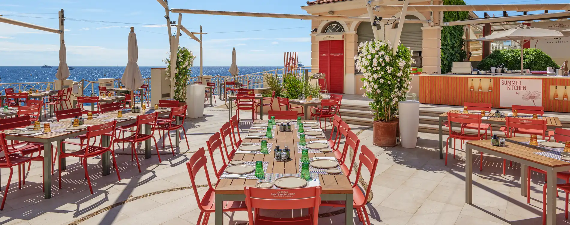 Tables Vue mer sur la terrasse de Las Brisas