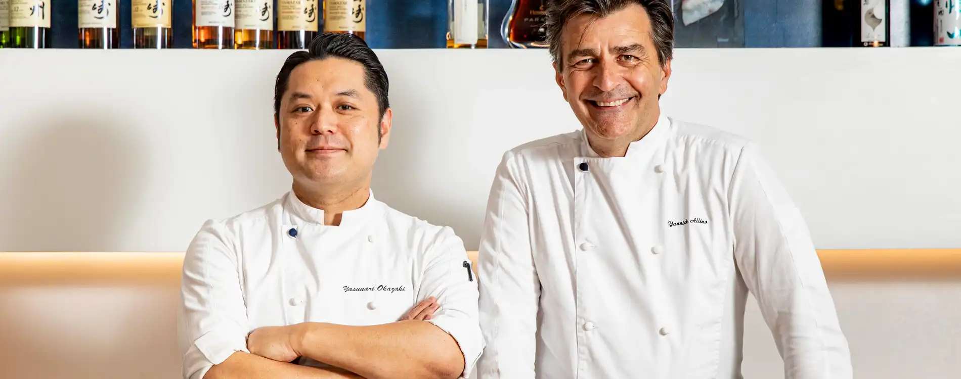 Chefs Yannick Alléno et Yasunari Okazaki