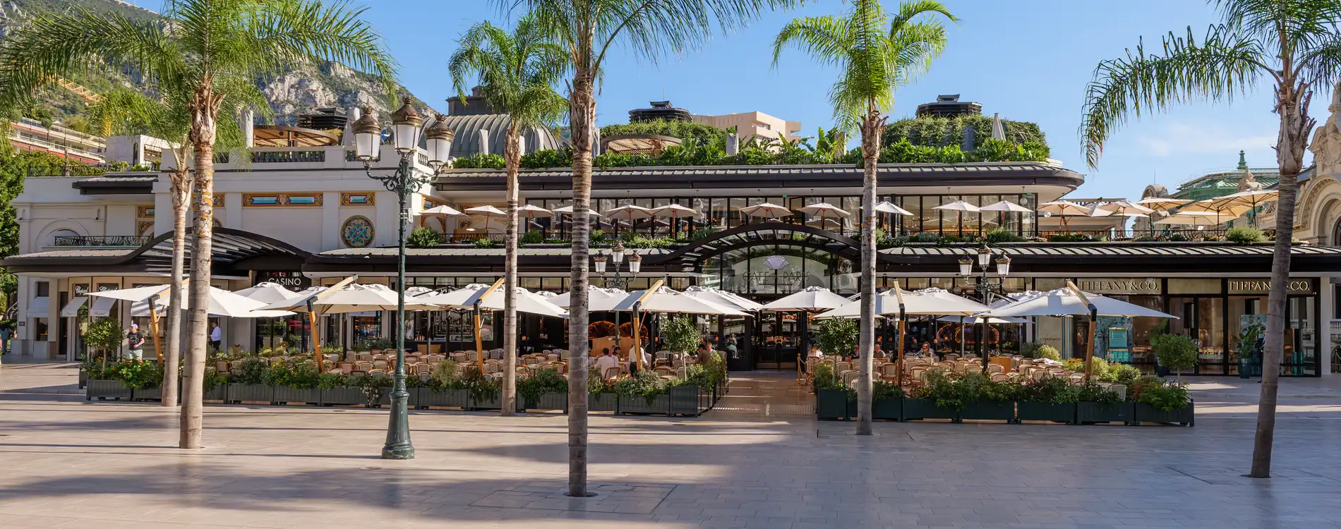 Café de Paris Monte-Carlo - Brasserie Restaurant Monaco - Daytime façade 