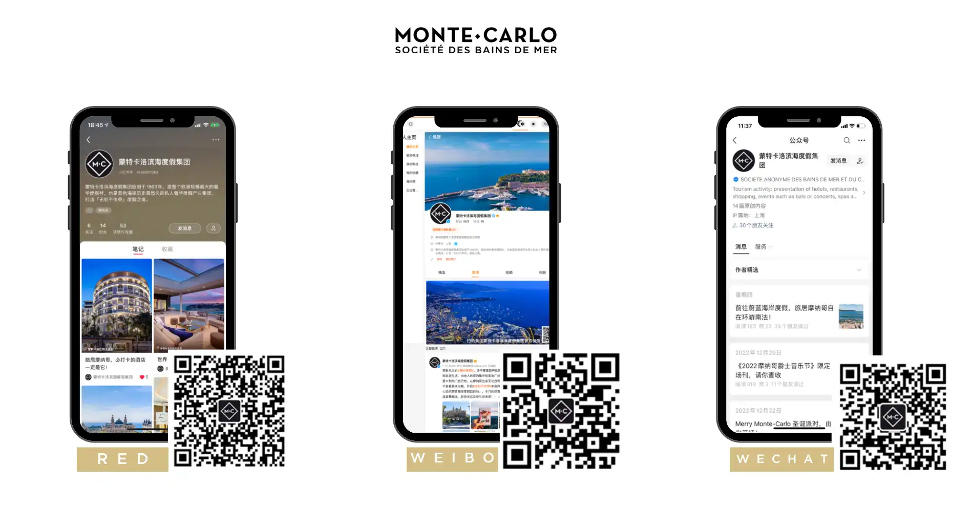 Réseaux sociaux Chinois - Monte-Carlo Société des Bains de Mer