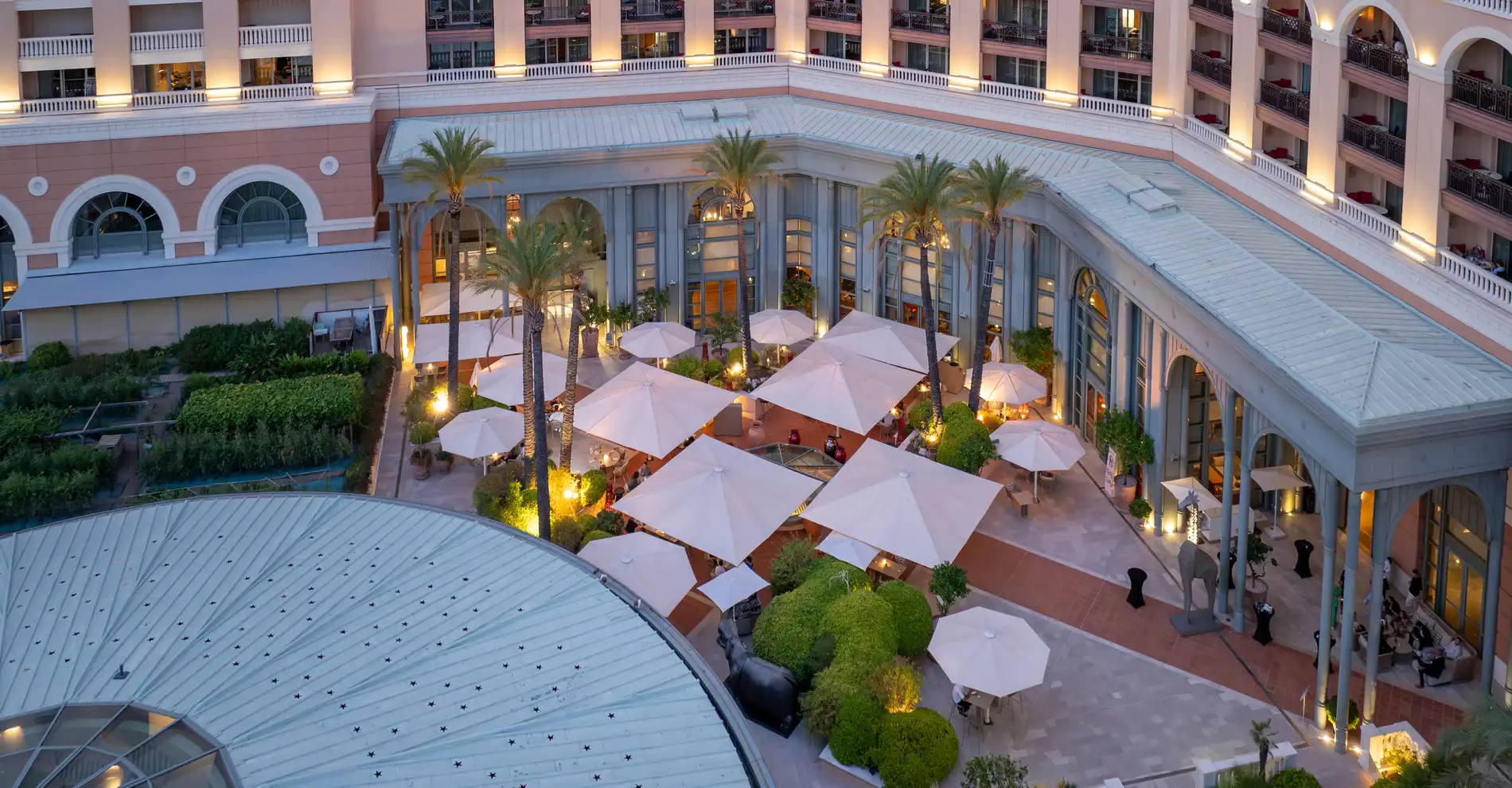 Terrasse de L'Orange Verte vue drone