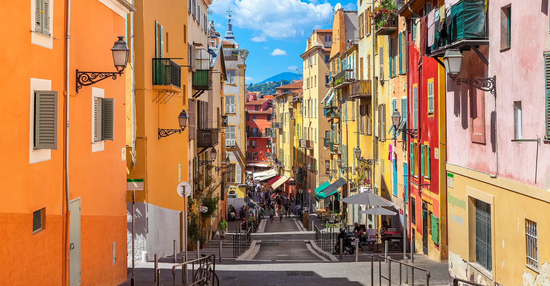 Street in the old town in Nice