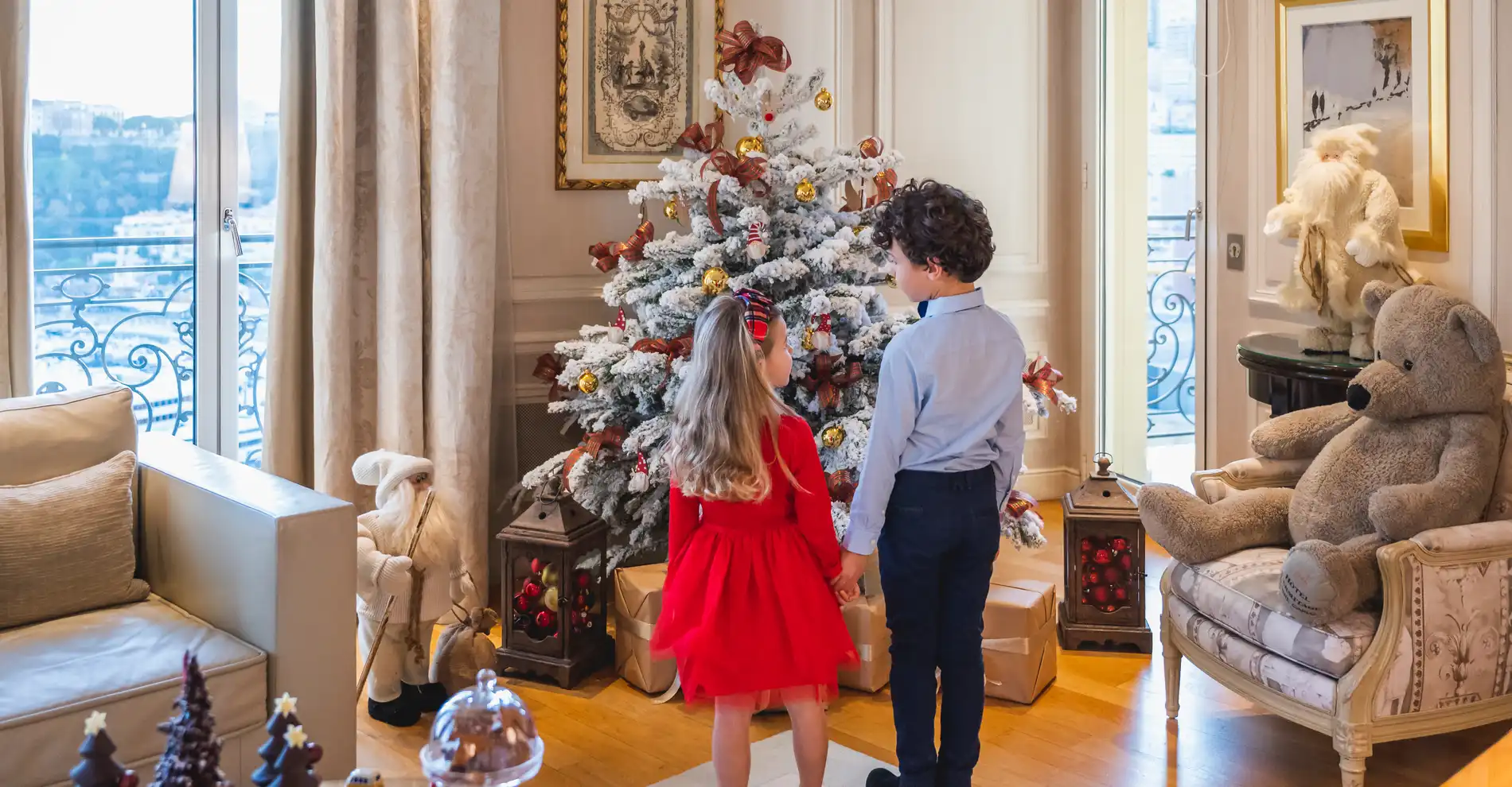 Hôtel Hermitage enfants en chambre pour Noël  Monaco 