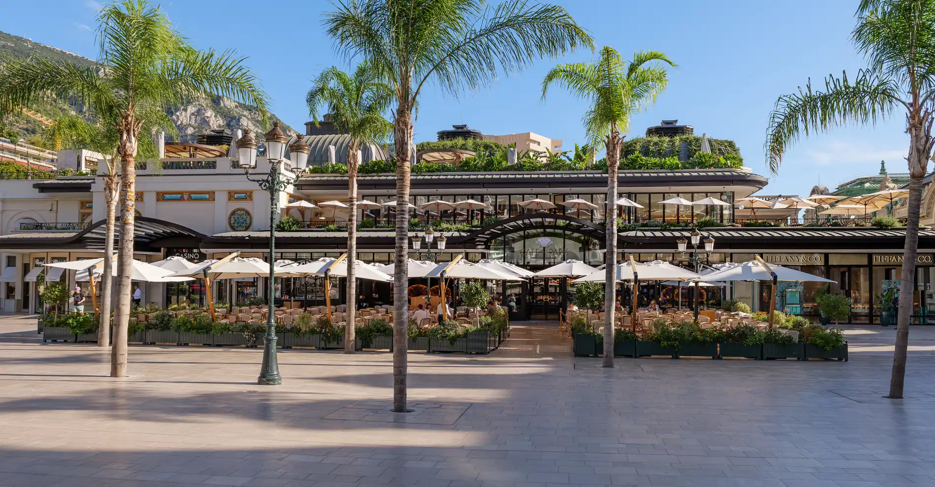 Café de Paris Monte-Carlo - Brasserie Restaurant Monaco - Daytime façade 