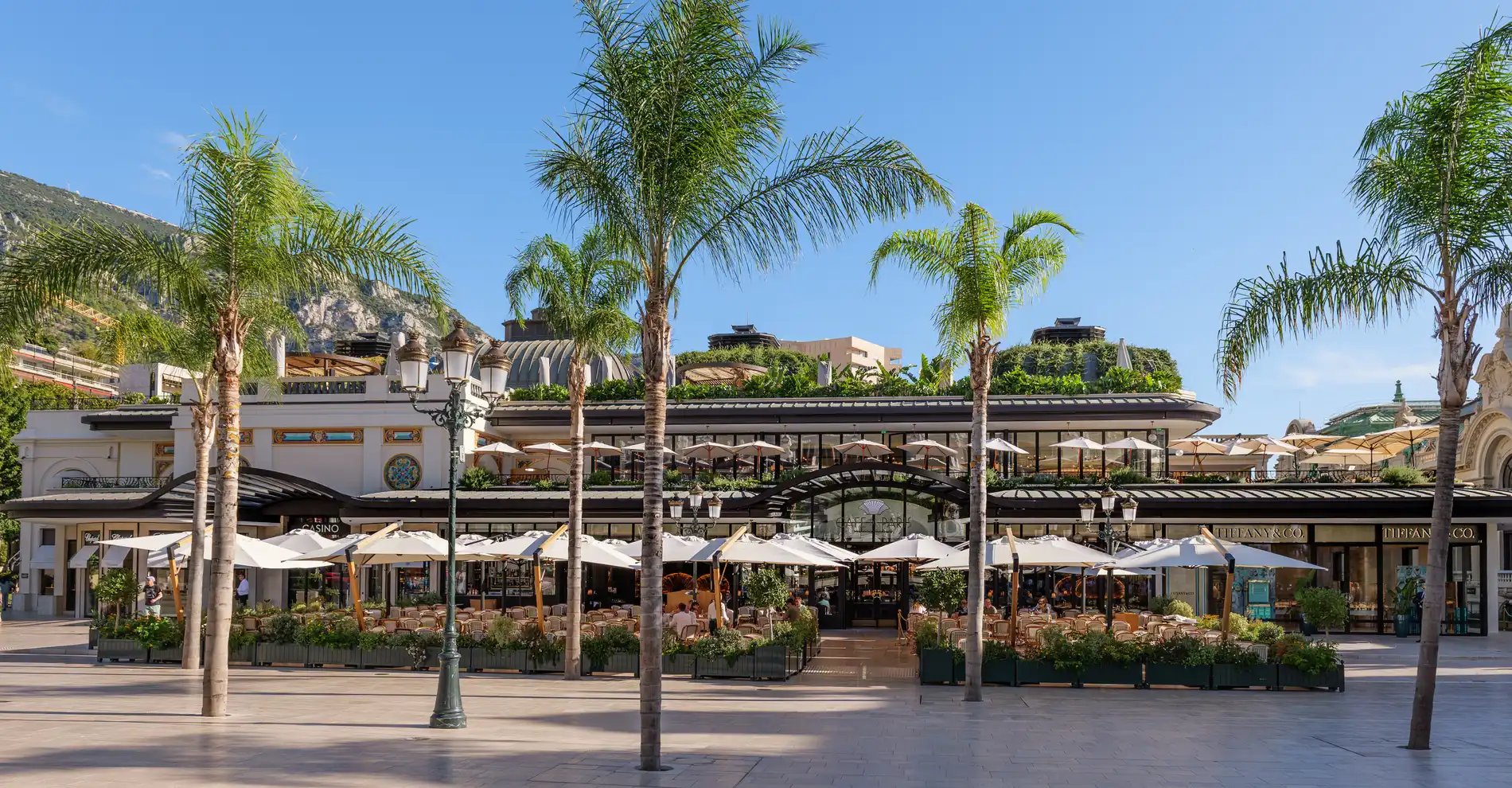 Café de Paris Monte-Carlo - Brasserie Restaurant Monaco - Daytime façade 